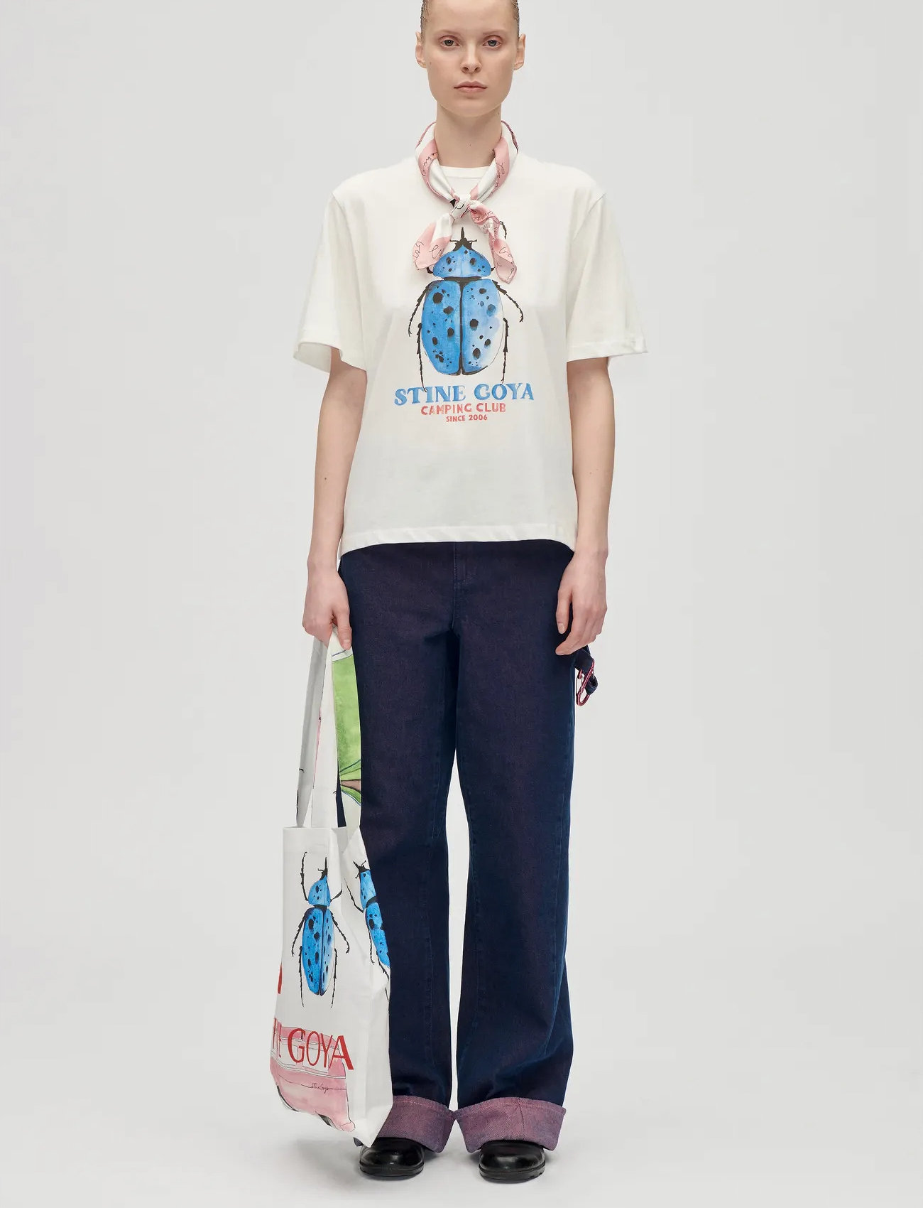 STINE GOYA 2243 Light Jersey, Short Sleeve T-S, S, Cream, T-Shirts & Toppe > Kortærmede, Dame