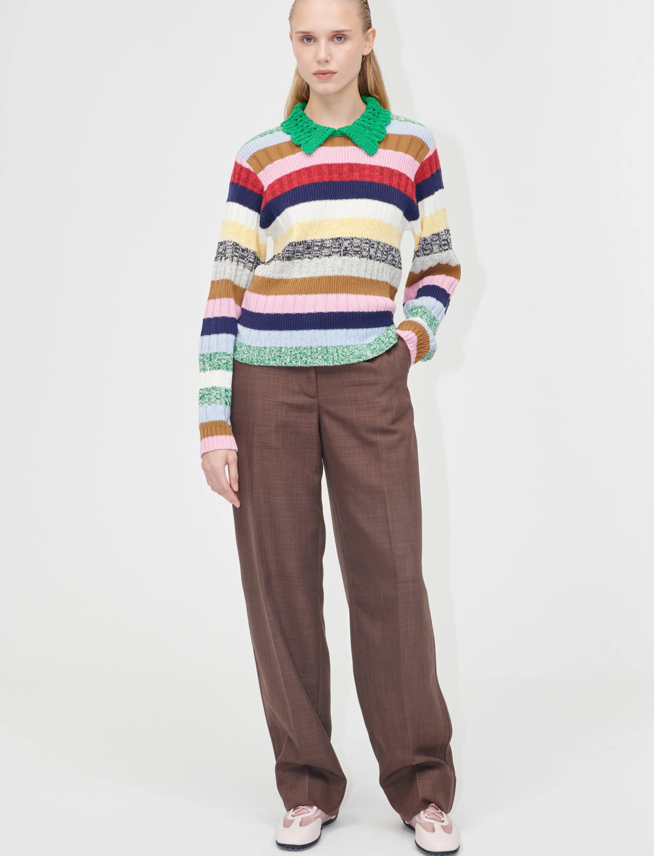 STINE GOYA 2386 Cotton Mix / Crochet Cotton, M, XS, Multi/patterned, Strik > Trøjer, Dame