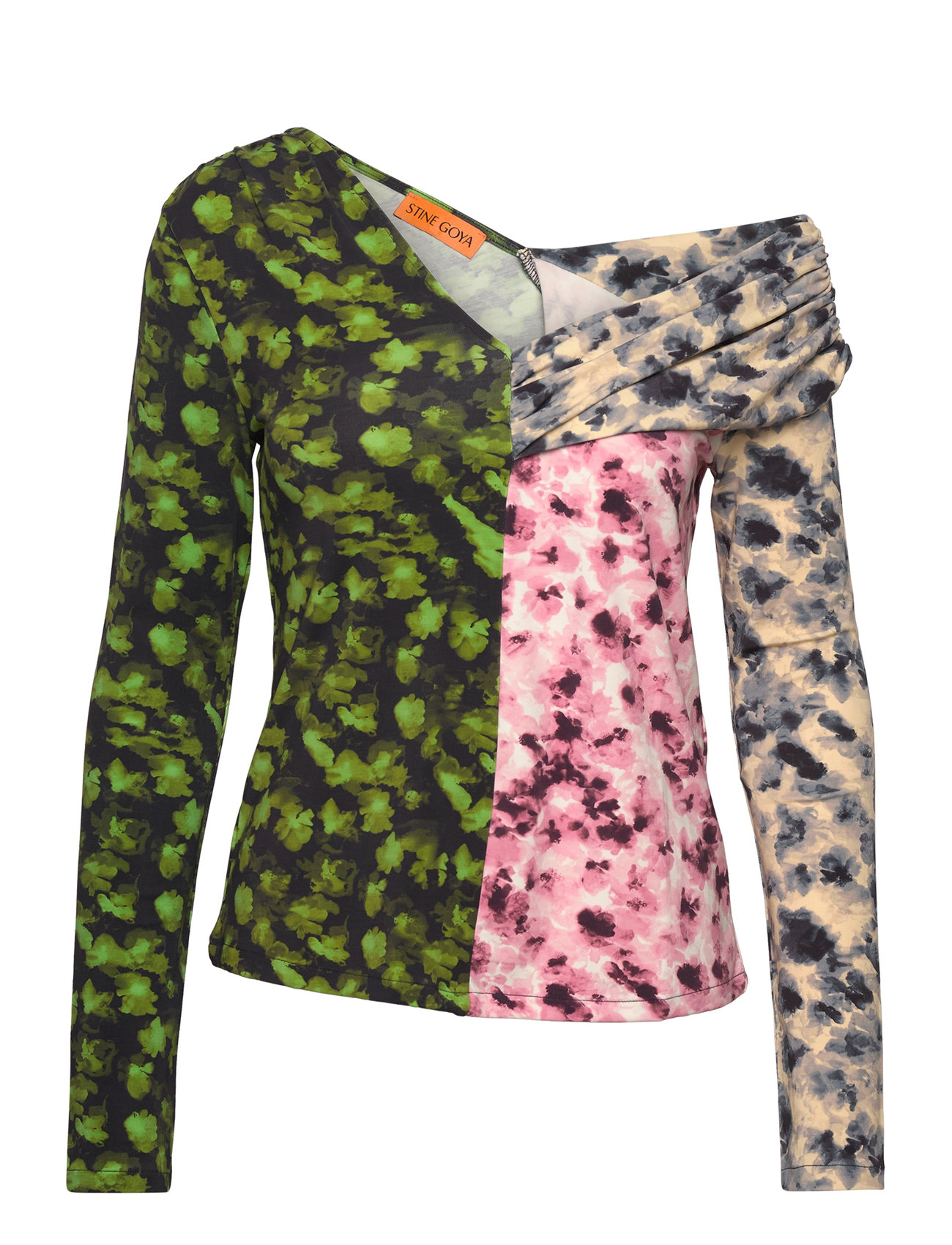 STINE GOYA One Schulter Lange Ärmel Oberteil, 2254 Patterned - S - Damen