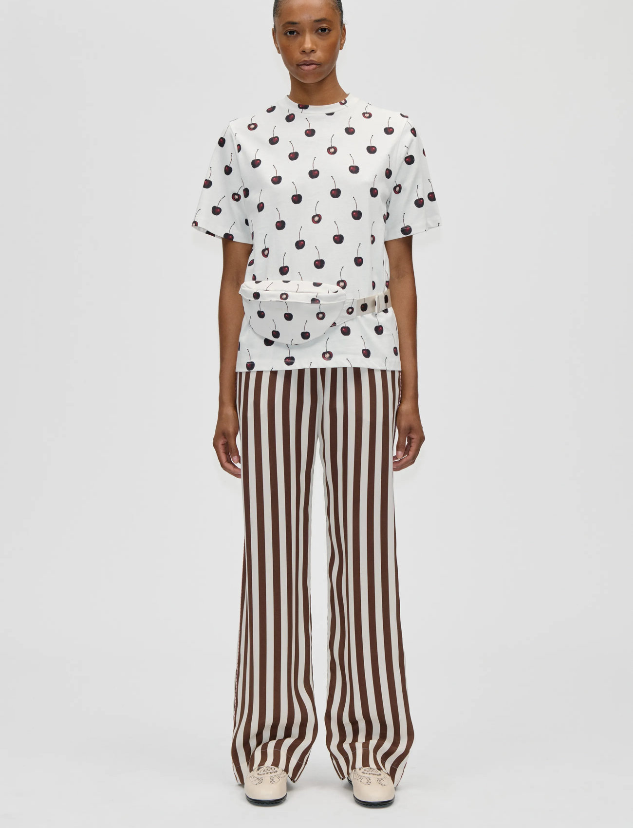STINE GOYA Light Jersey, Short Sleeve T-Shirt, L, Cream, T-Shirts & Toppe > Kortærmede, Dame