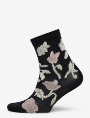 Iggy, 1336 Lurex Transparent Socks - FLOWERS