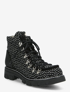 Vera, 1351 Dots Boots - flat ankle boots - white dot