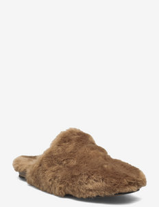 Samiga Faux Fur, 1353 Slipper - sko - brown