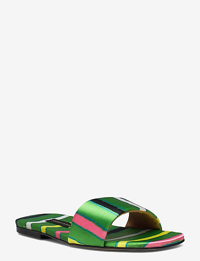 Henra, 1193 Satin Shoes - flache sandalen - stripes green