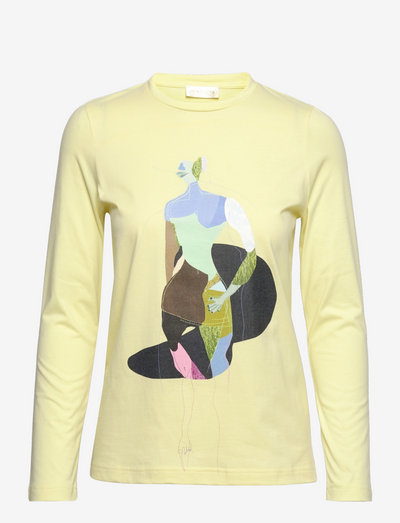 Roxanne, 1293 Allover Tee - t-shirts & tops - deconstructed ballerina yellow
