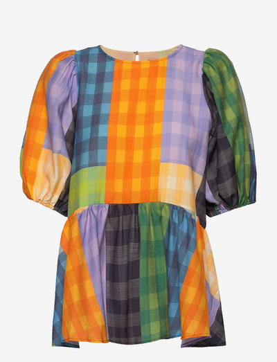 Liw, 1438 Casual Tencel - blouses met korte mouwen - picnic check