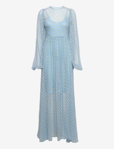Chaima, 1445 Fancy Fil coupe - summer dresses - cashmere blue