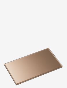 STOFF glass base, rectangular - decorative platters - smoked brown