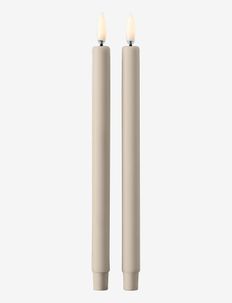 STOFF LED taper candles by Uyuni Lighting 2-pack - led sveces - sand