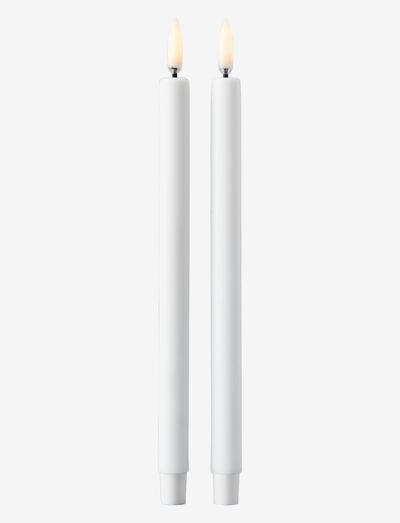 STOFF LED taper candles by Uyuni Lighting, box with 2 pieces - led ljus - white