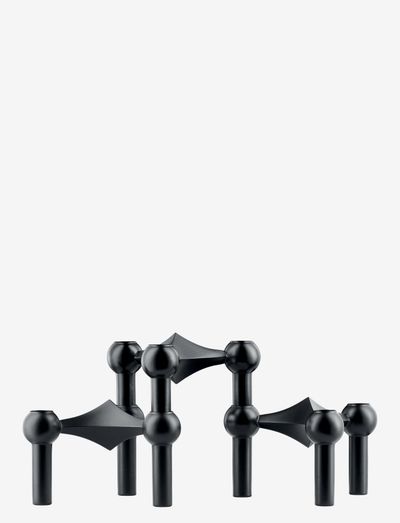 STOFF Nagel candle holder, set with 3 pieces - weihnachtsbeleuchtung - black
