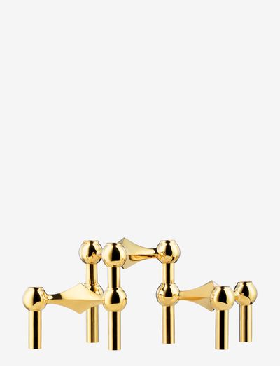 STOFF Nagel candle holder, set with 3 pieces - julpynt - brass