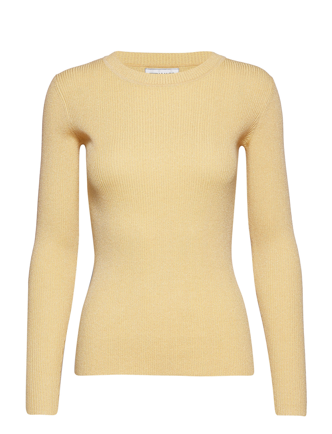 Nap Bl Solid Sp19 Lurex Blouse Lange Mouwen Geel Storm Marie storm marie kopen in de aanbieding