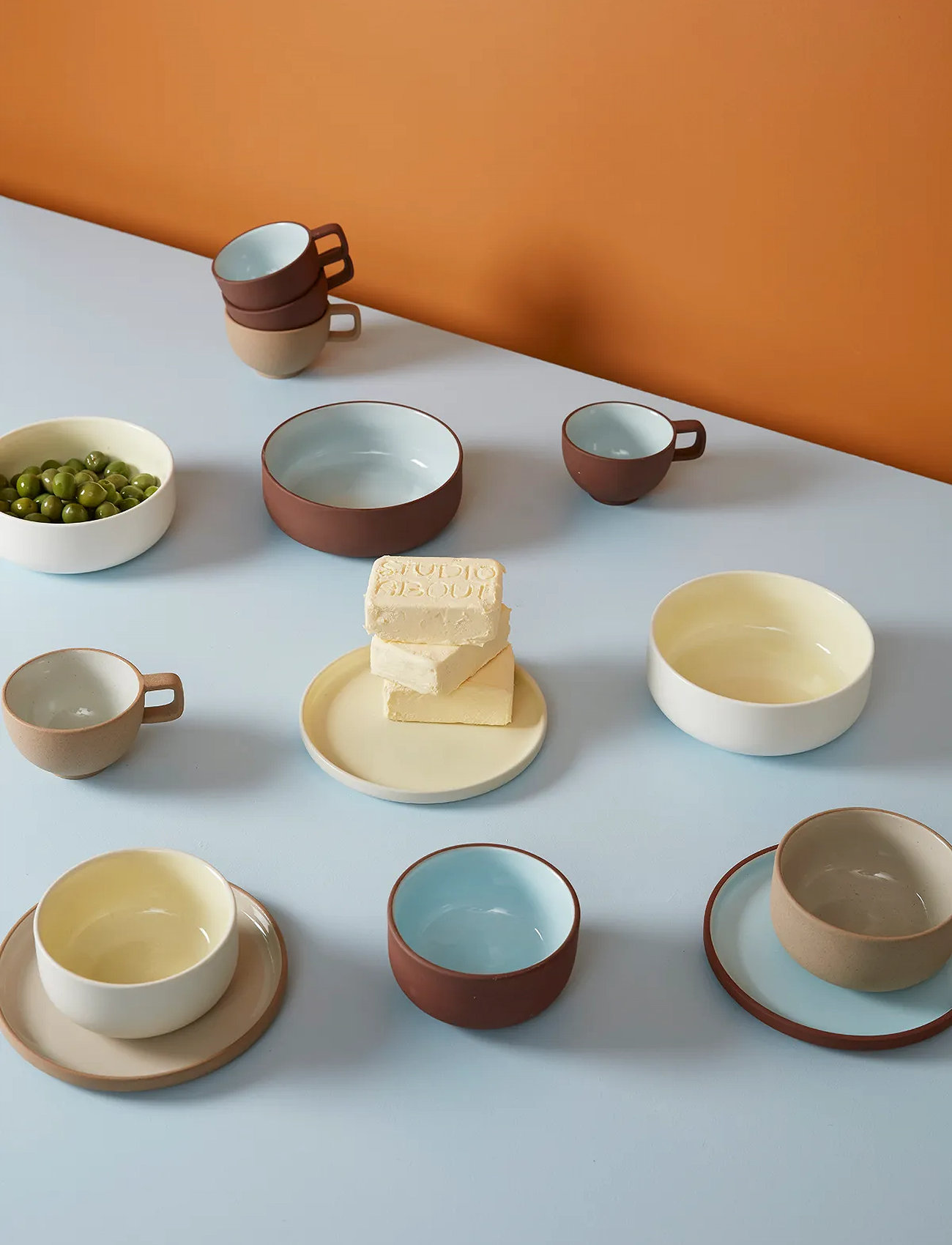 Studio About Clayware, Brunch Bowl, 2 Pcs, Ø 16 cm, Grey, Skåle > Morgenmadsskåle, Unisex