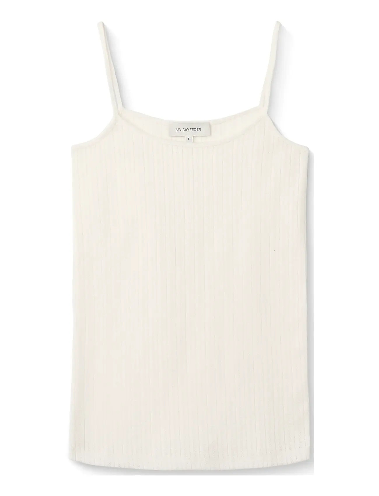 STUDIO FEDER Clara Top, L, Cream, T-Shirts & Toppe > Uden Ærmer, Dame
