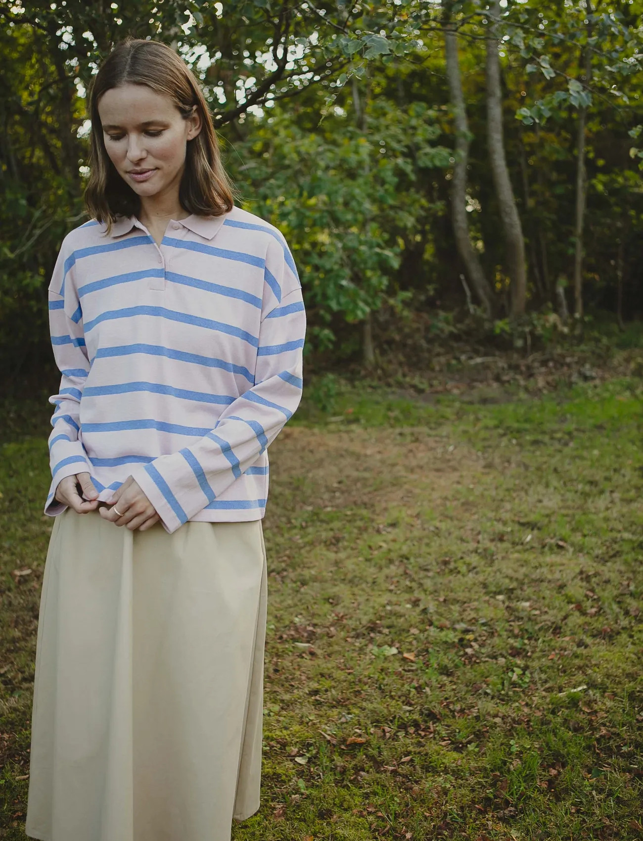 STUDIO FEDER Pauline Ls Polo, XS, Pink, T-Shirts Og Toppe > Poloer, Dame