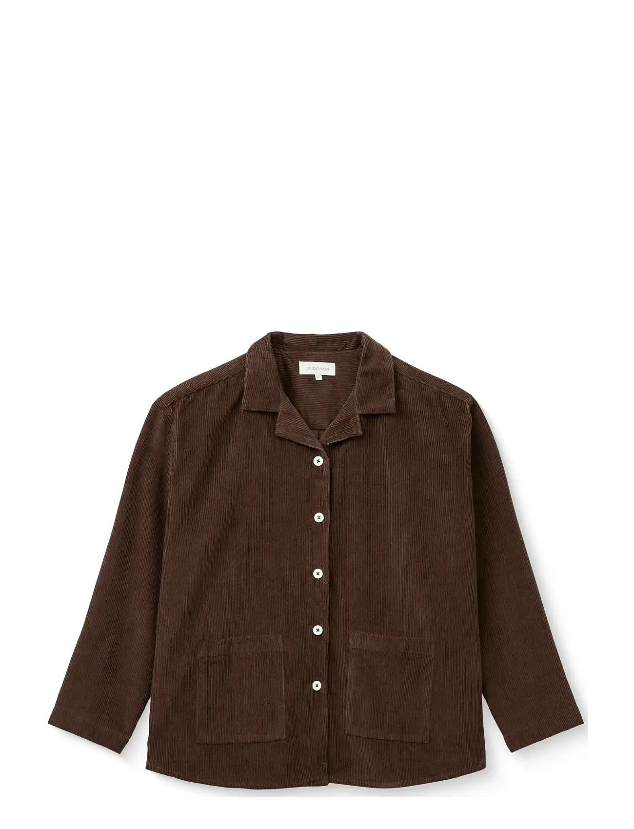 STUDIO FEDER Silja Shirt - Kordsamt Braun - L - Damen