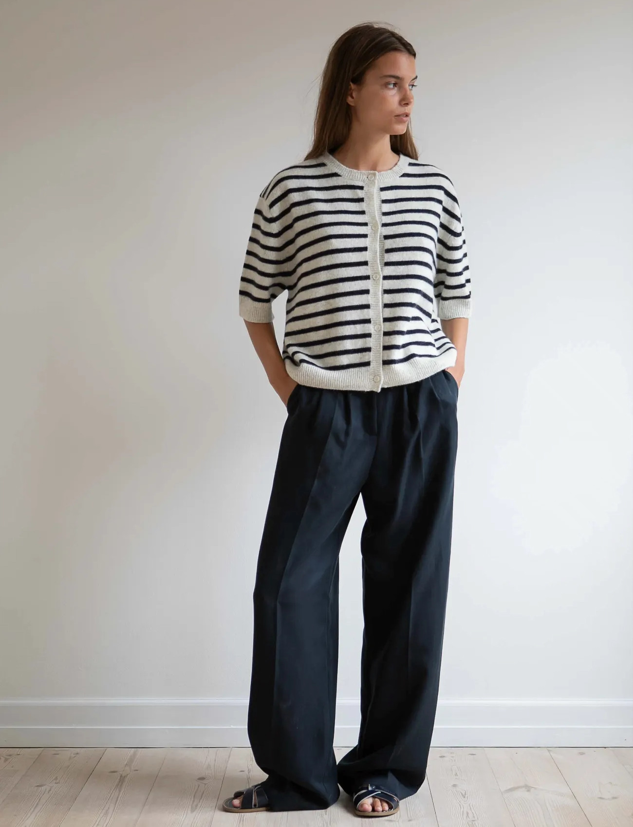 STUDIO FEDER Signe Cardigan, L, Multi/patterned, Strik > Cardigans, Dame