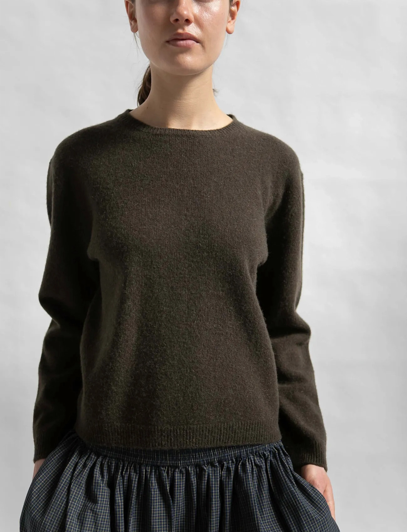 STUDIO FEDER Charlie Knit, M, Brown, Strik > Trøjer, Dame