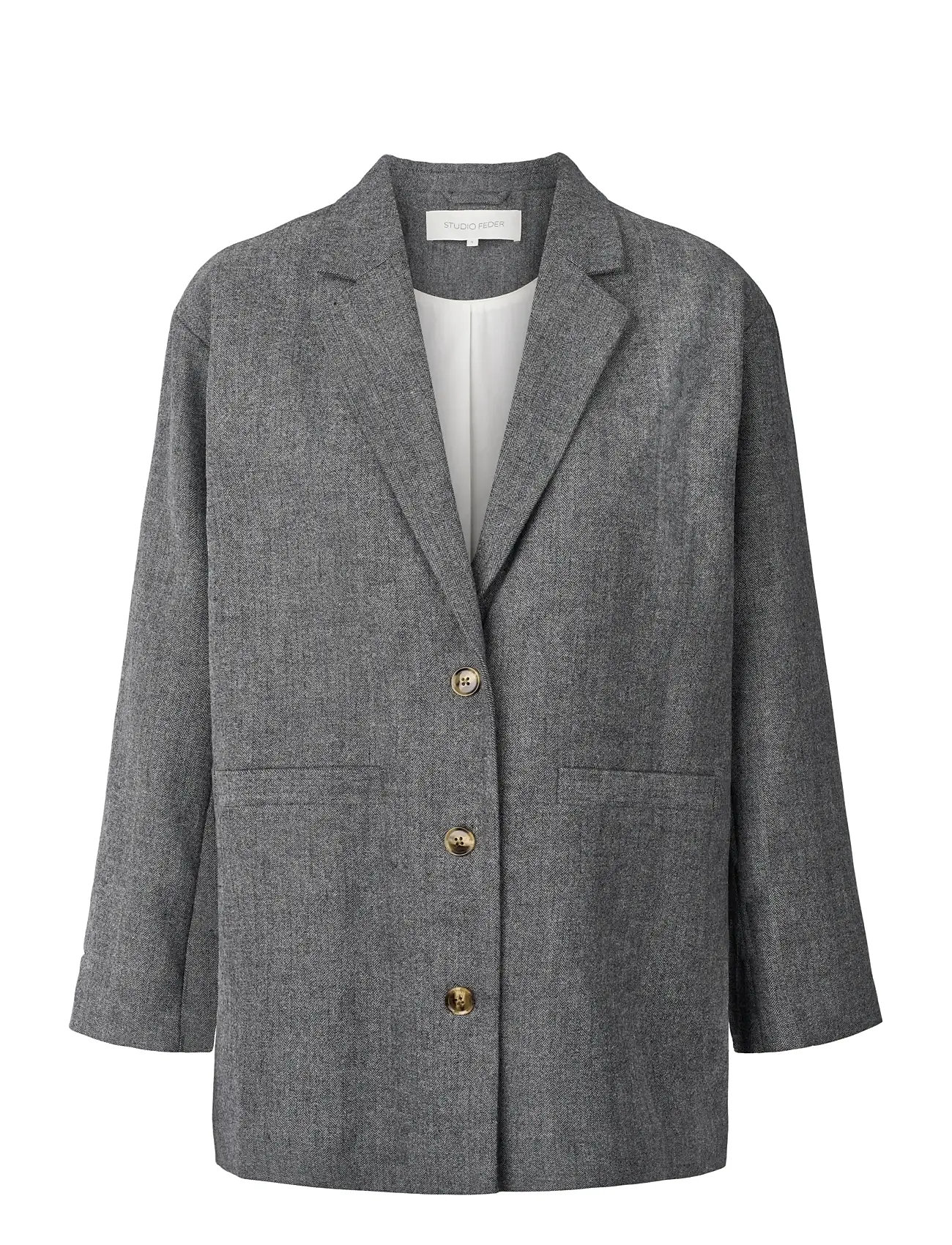 STUDIO FEDER Luis Blazer - Wolle Grau - XS - Damen