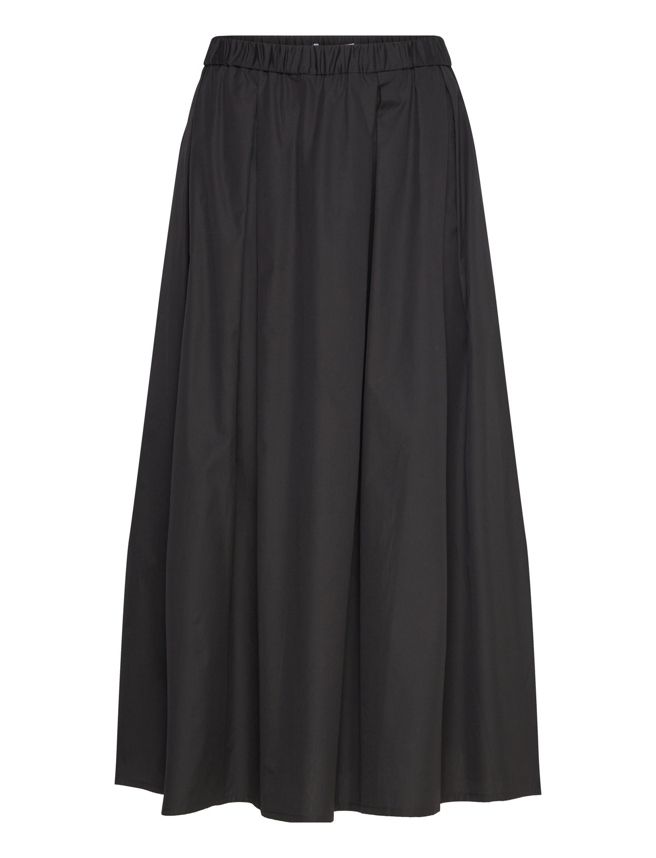 Jorina Skirt Knelangt Skjørt Black Stylein