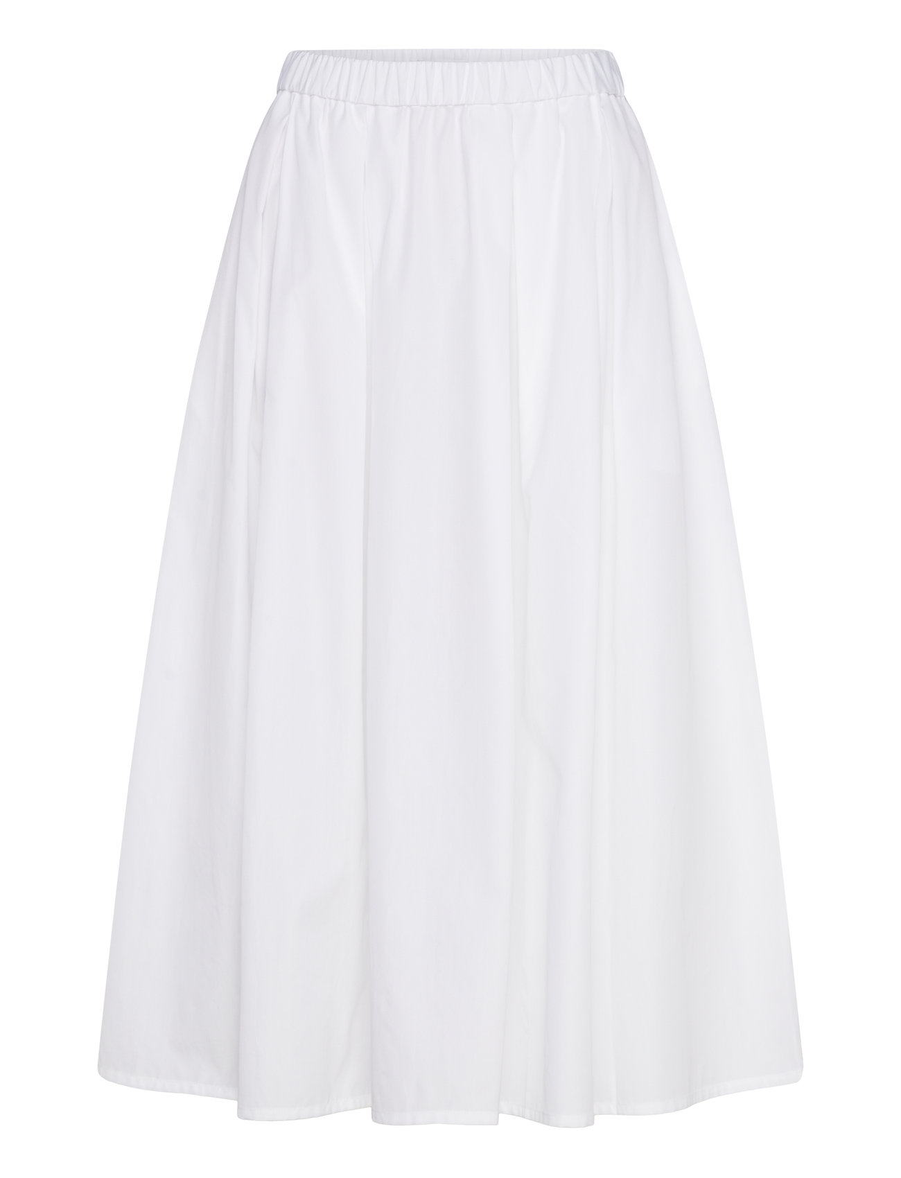 Jorina Skirt Knelangt Skjørt White Stylein