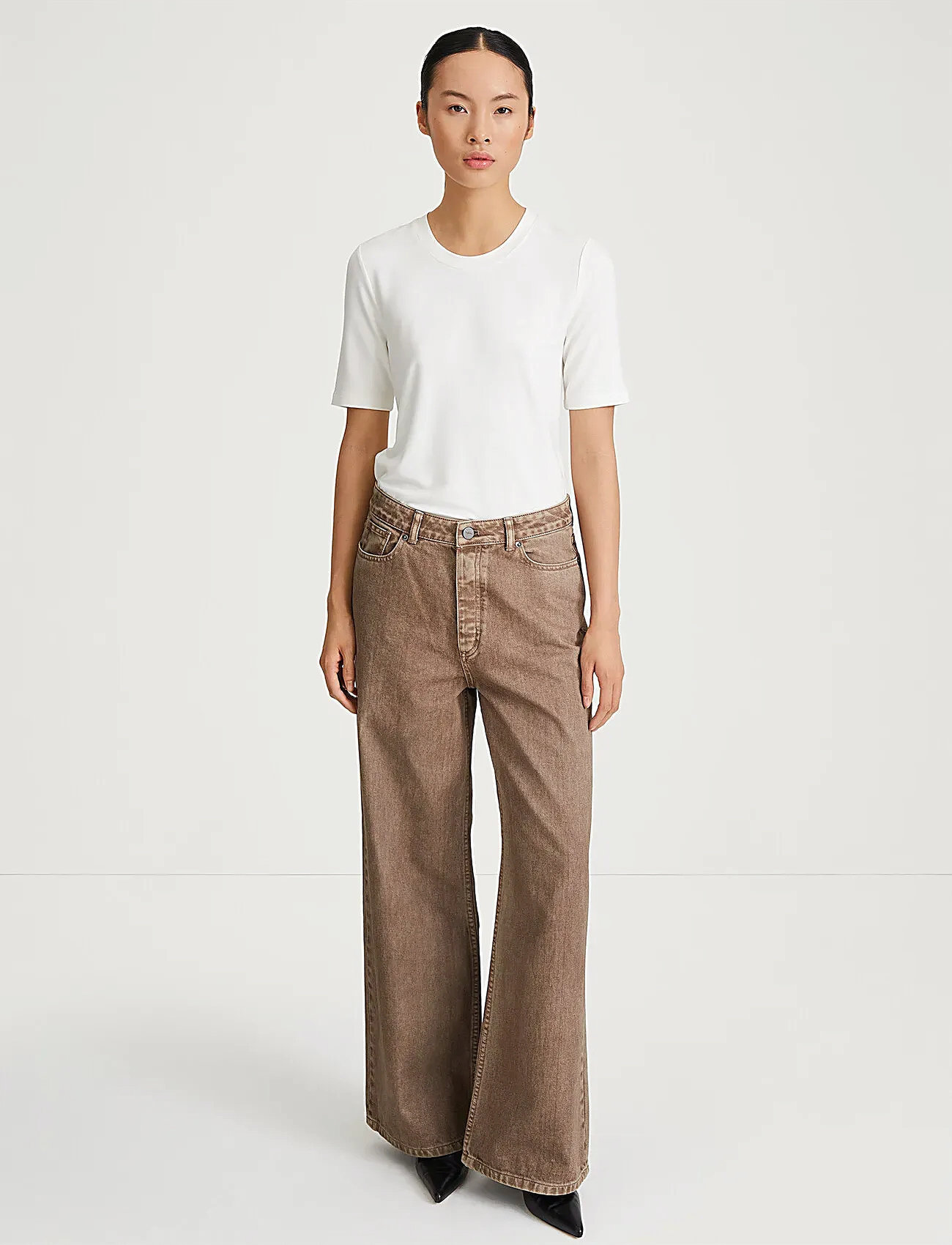 Stylein Kayne Denim Trousers, 27, Beige, Jeans > Vidde, Dame