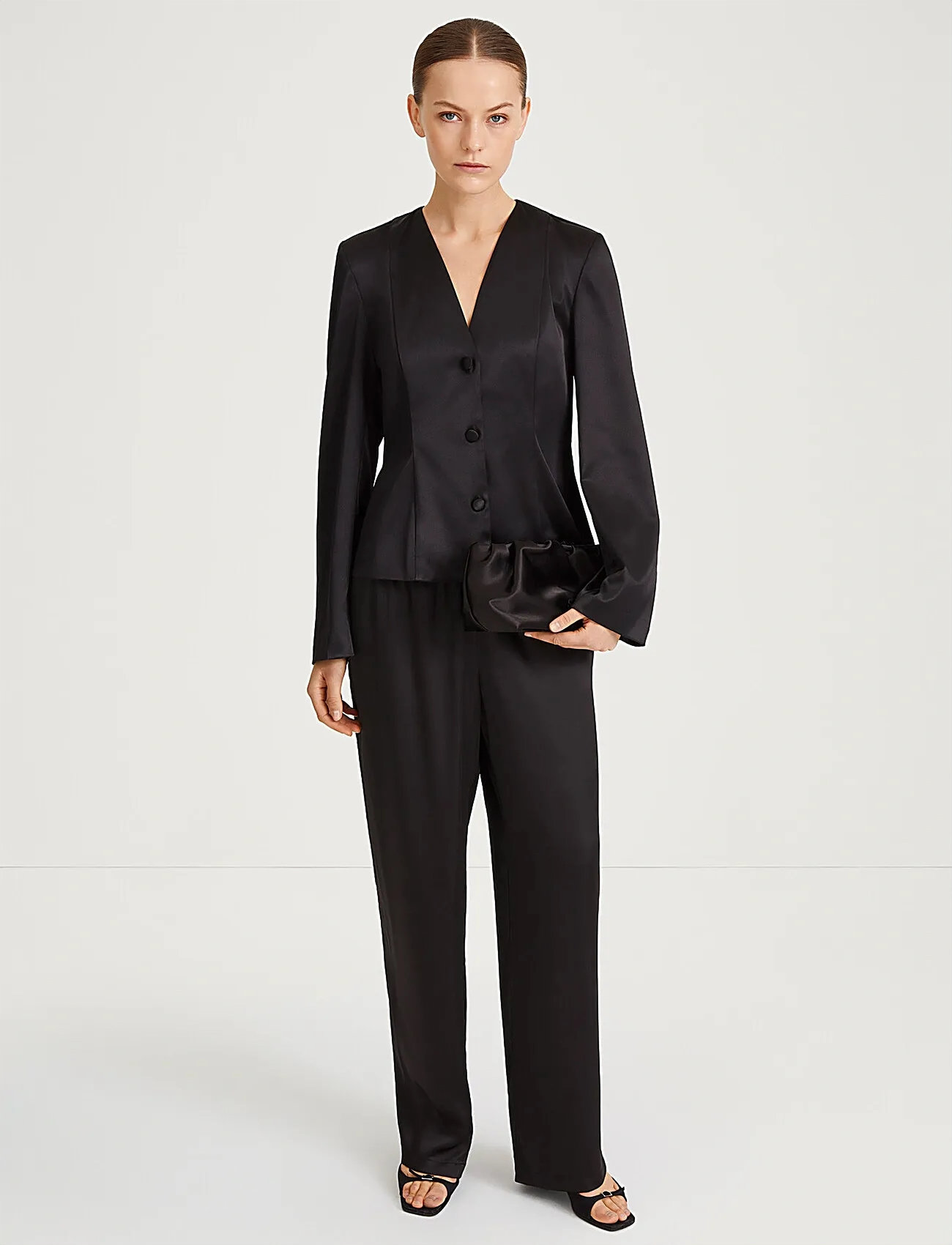 Stylein Maria Long Trousers, XL, Black, Bukser > Brede Ben, Dame