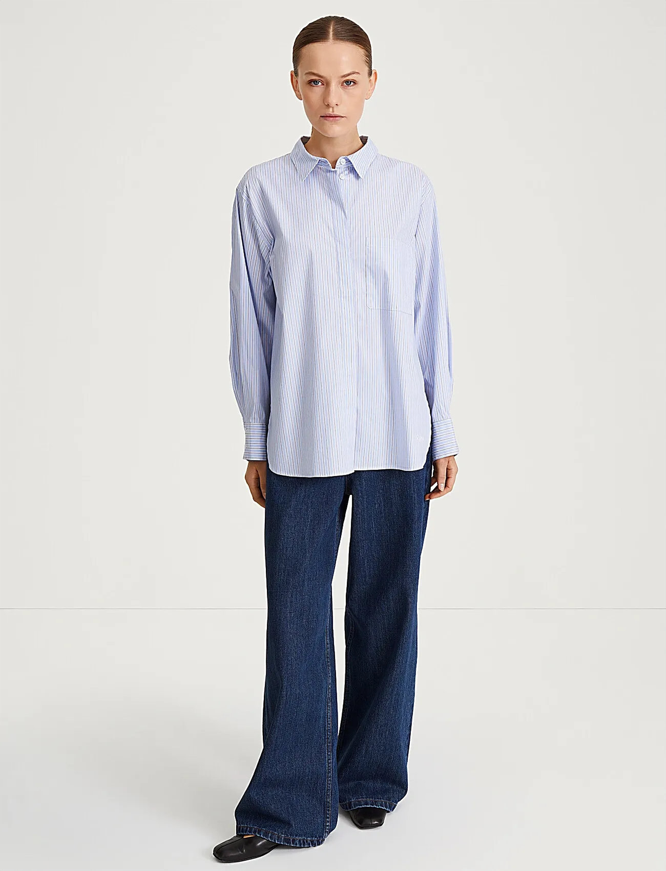 Stylein Jansell Shirt, XL, Blue, Skjorter > Langærmede, Dame