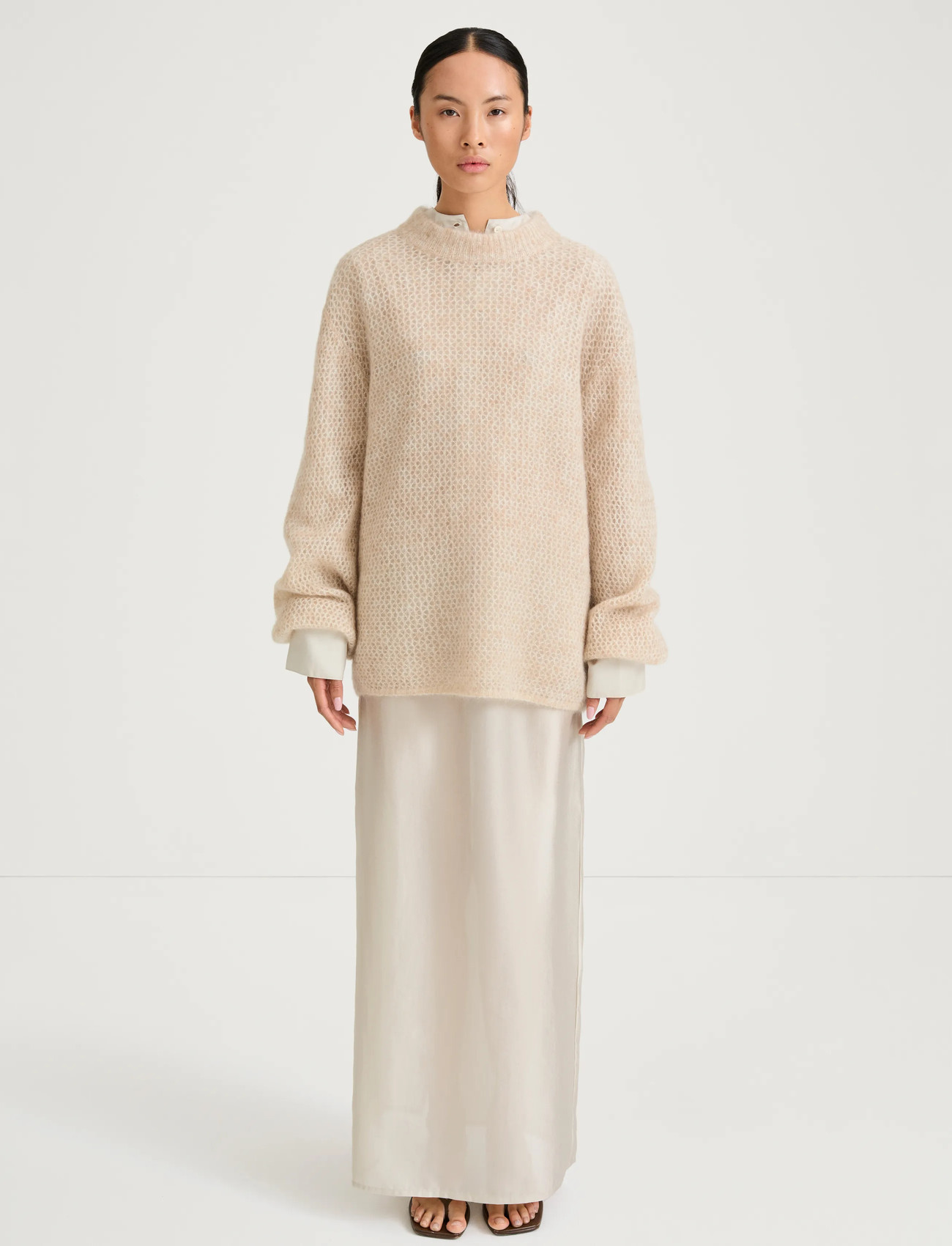 Stylein Nella Sweater, L, Beige, Strik > Trøjer, Dame