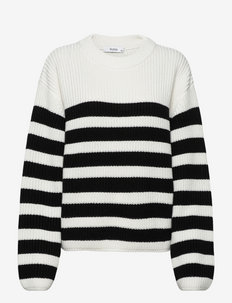 AUBRY SWEATER - tröjor - black white striped