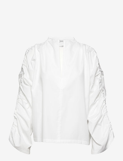 JUDI TOP - long sleeved blouses - white