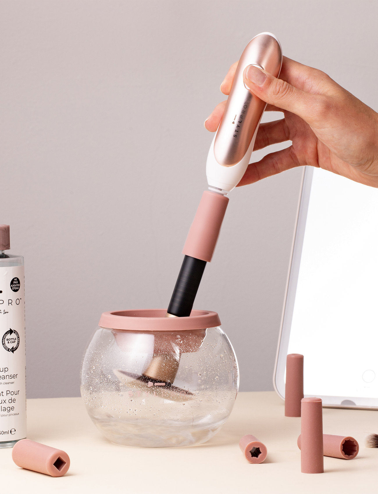 Stylpro Stylpro Makeup Brush Cleaner And Dryer Gift Set, One Size, Nude, Makeup-Redskaber > Børsterensere, Dame