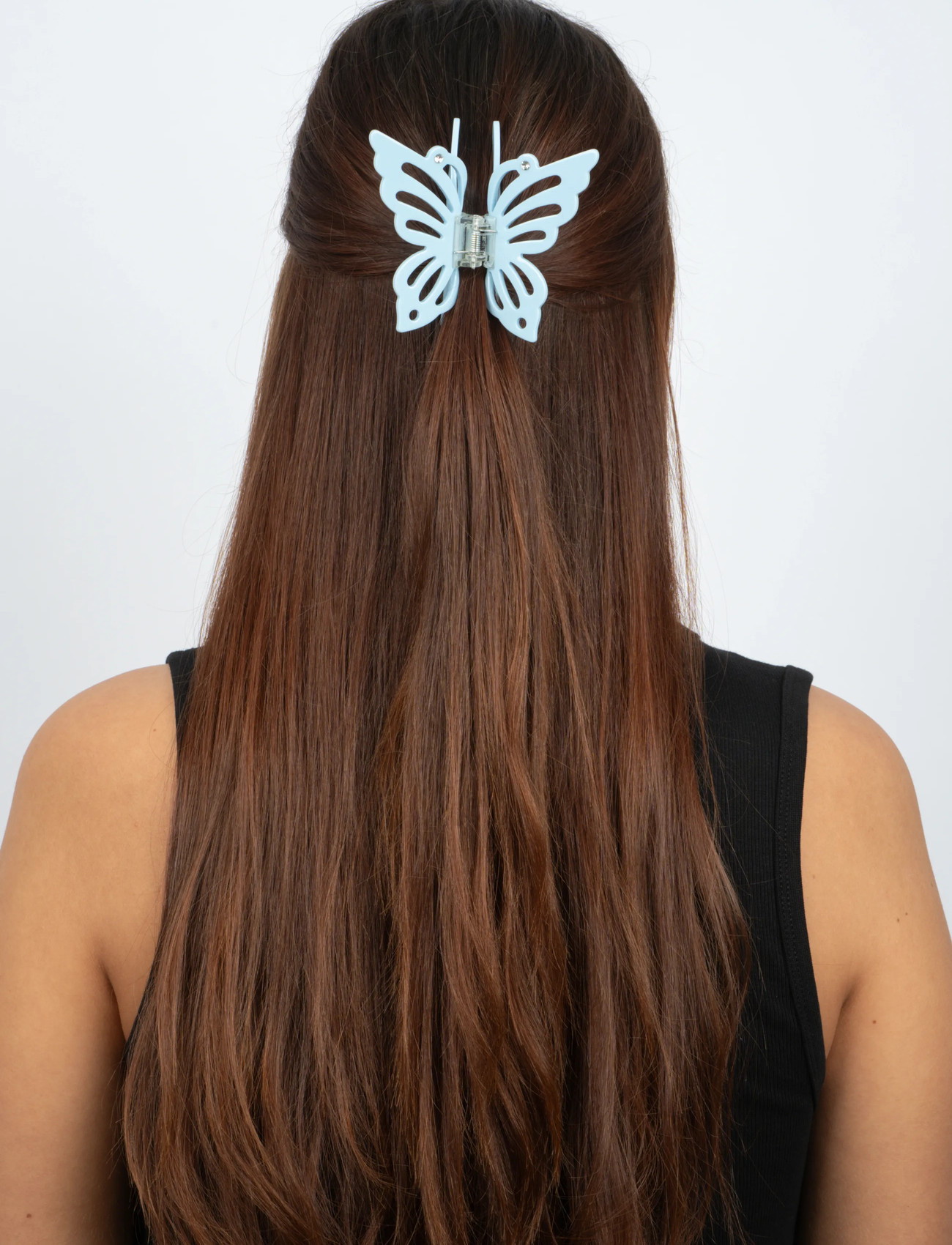 SUI AVA Butterfly Crystal Big, One Size, Blue, Hårtilbehør > Hårkløer, Dame