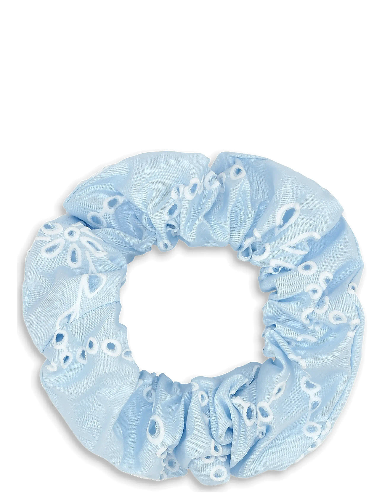 SUI AVA Floral Broderie Scrunchie, One Size, Blue, Hårtilbehør > Scrunchies, Dame