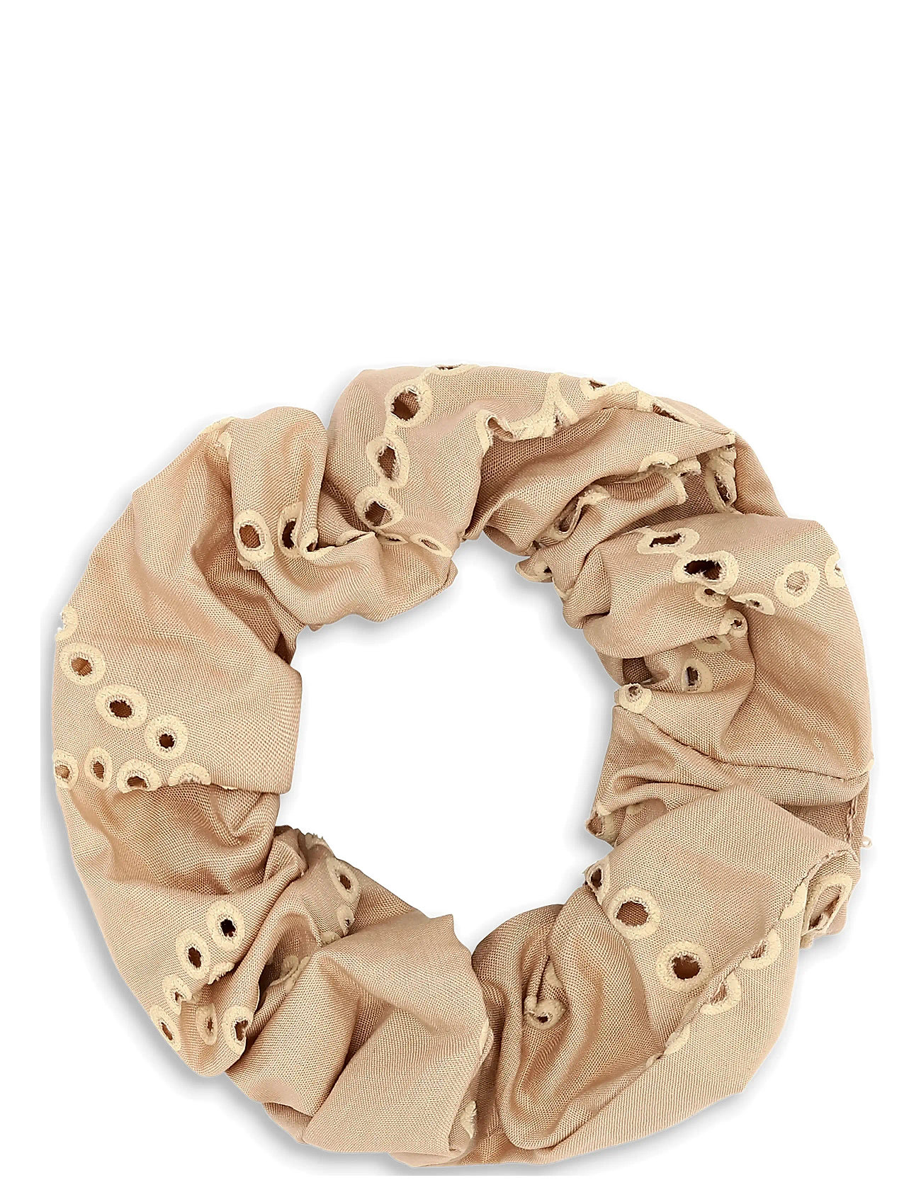 SUI AVA Floral Broderie Scrunchie, One Size, Brown, Hårtilbehør > Scrunchies, Dame