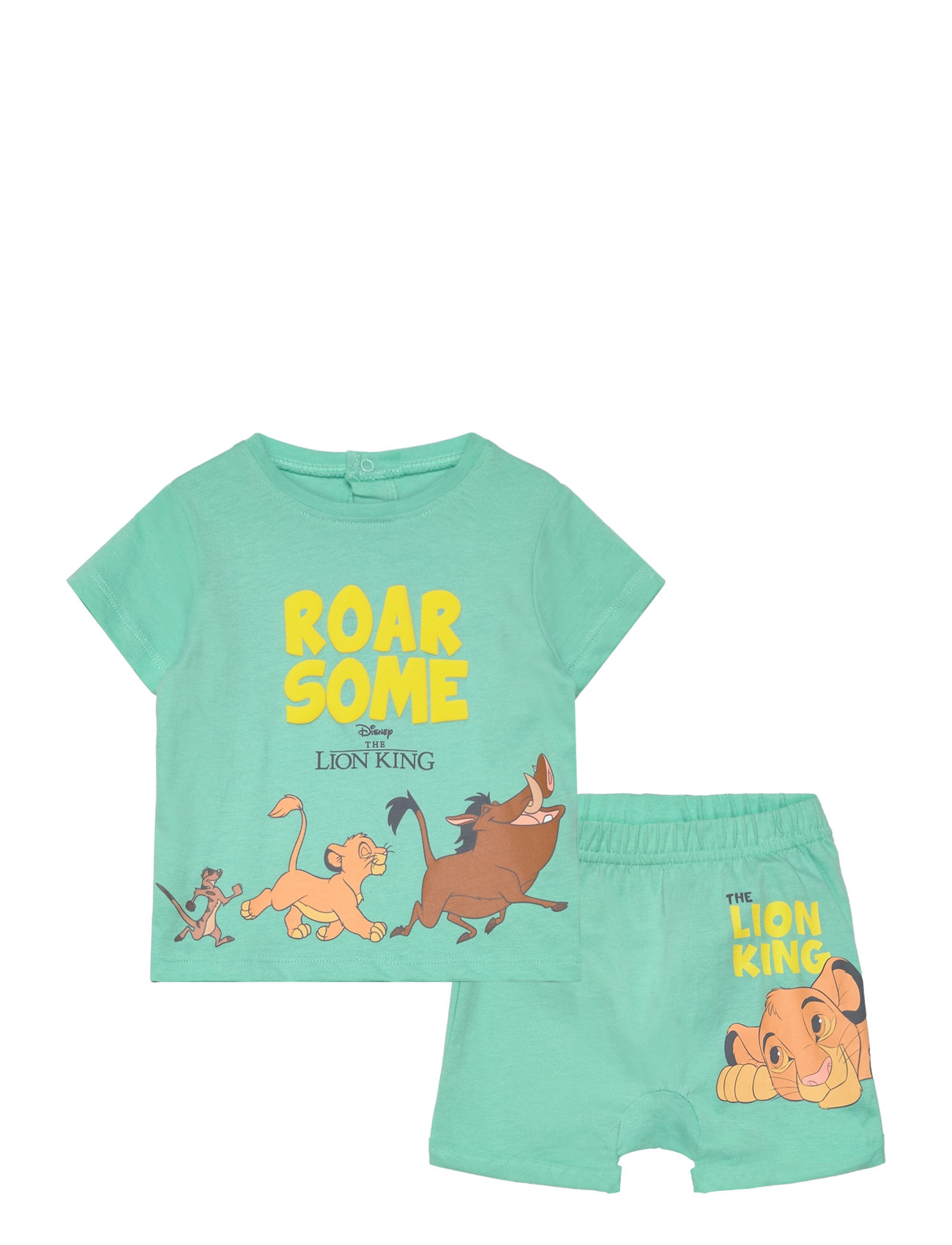 Set 2P Short + Ts Sets Sets With Short-sleeved T-shirt Green Løvernes Konge