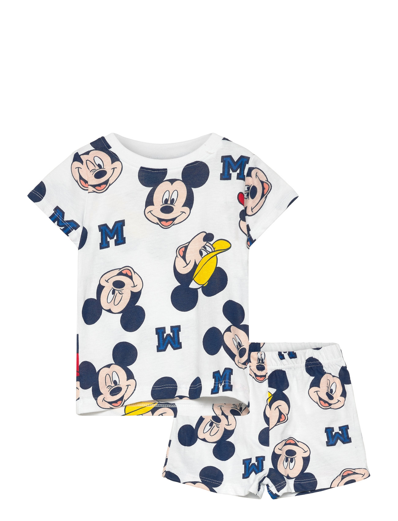 Pyjama Pyjamassæt White Mickey Mouse
