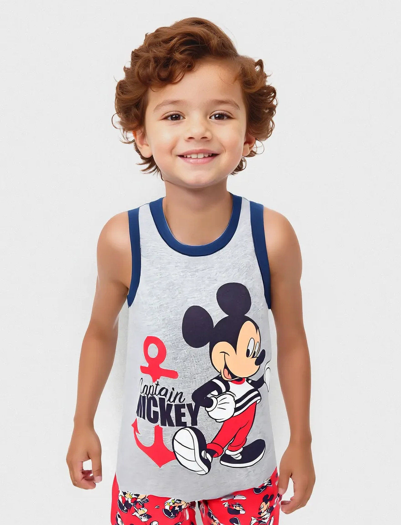 Mickey Mouse Pyjama, 98, Grey, Pyjamas > Pyjamas-Sæt, Børn