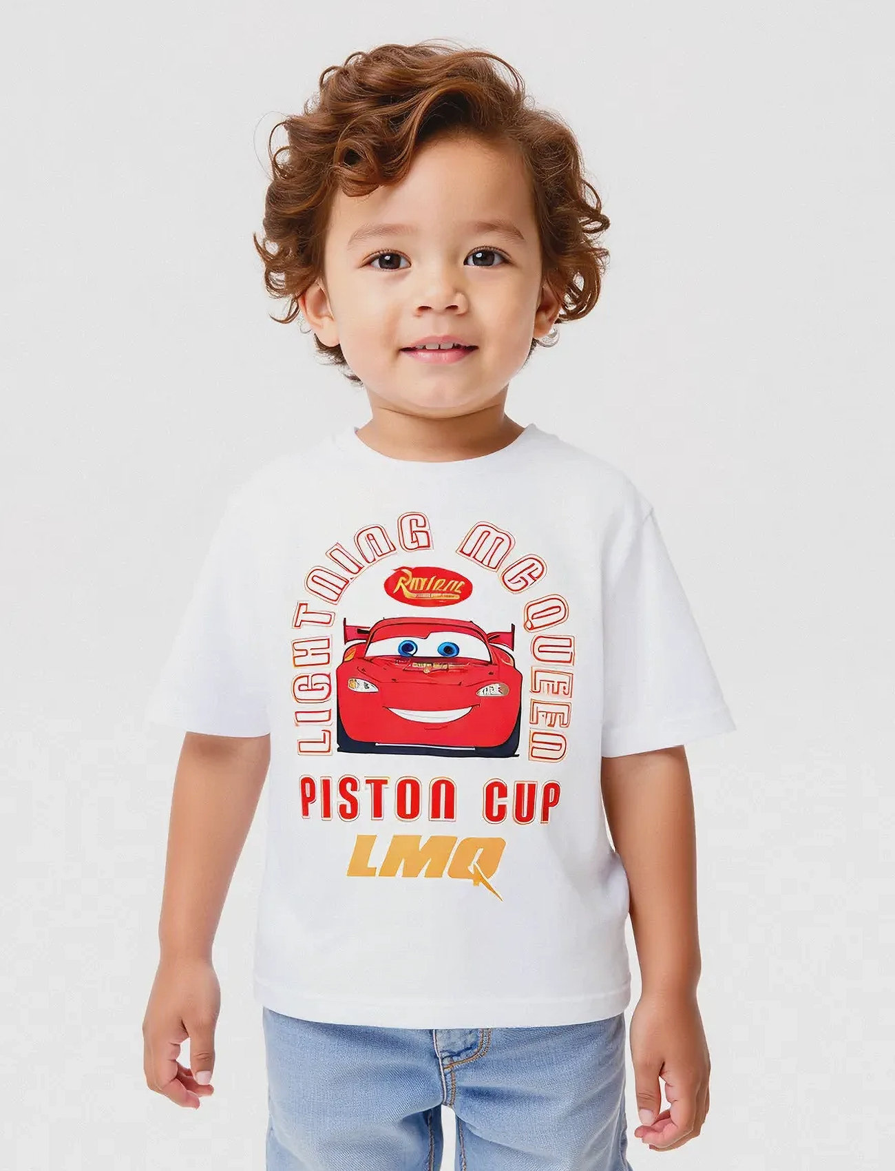 Biler Tshirt, 116, White, T-Shirts > Kortærmede, Børn
