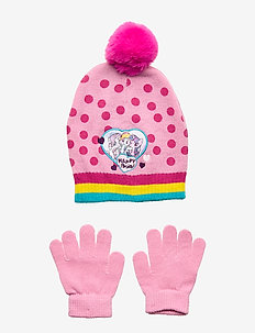 SET CAP + GLOOVES - accessoireset voor de winter - pink