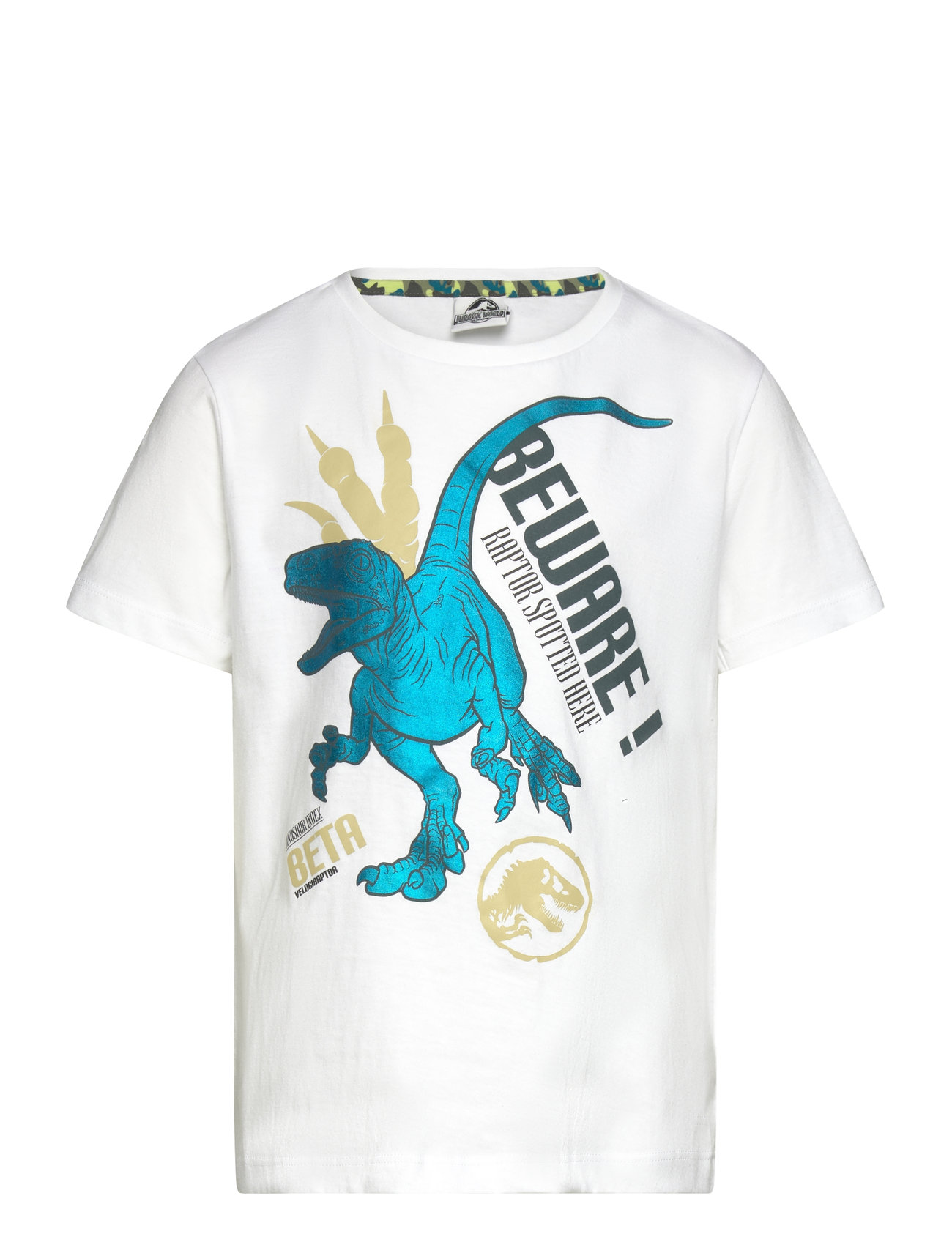 Short-Sleeved T-Shirt Tops T-Kortærmet Skjorte White Jurassic World