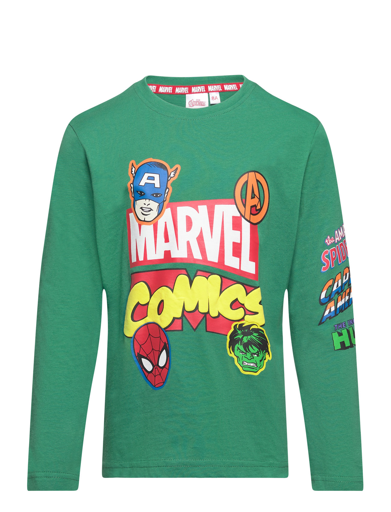 Long-Sleeved T-Shirt Tops T-shirts Long-sleeved T-Skjorte Green Marvel