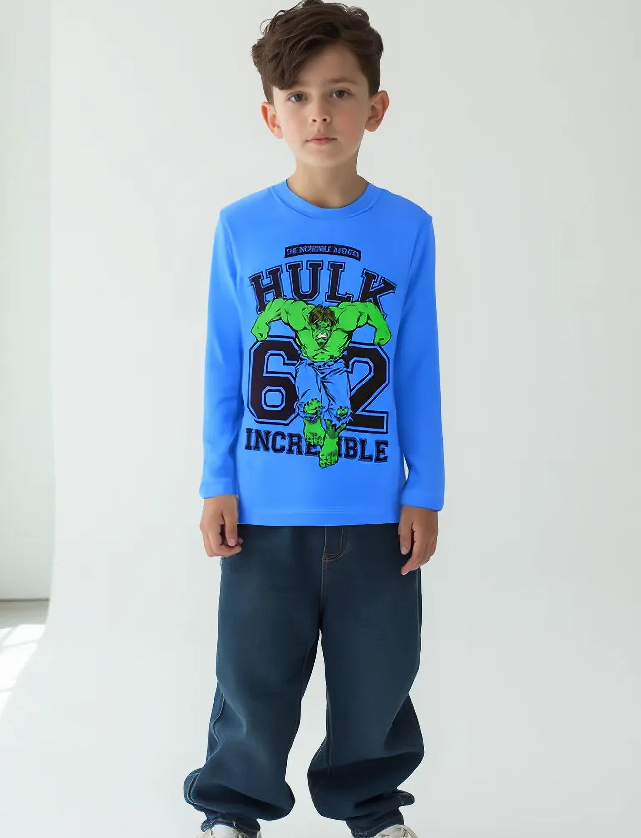 Marvel Tshirt, 140, Blue, T-Shirts > Langærmede T-shirts, Børn