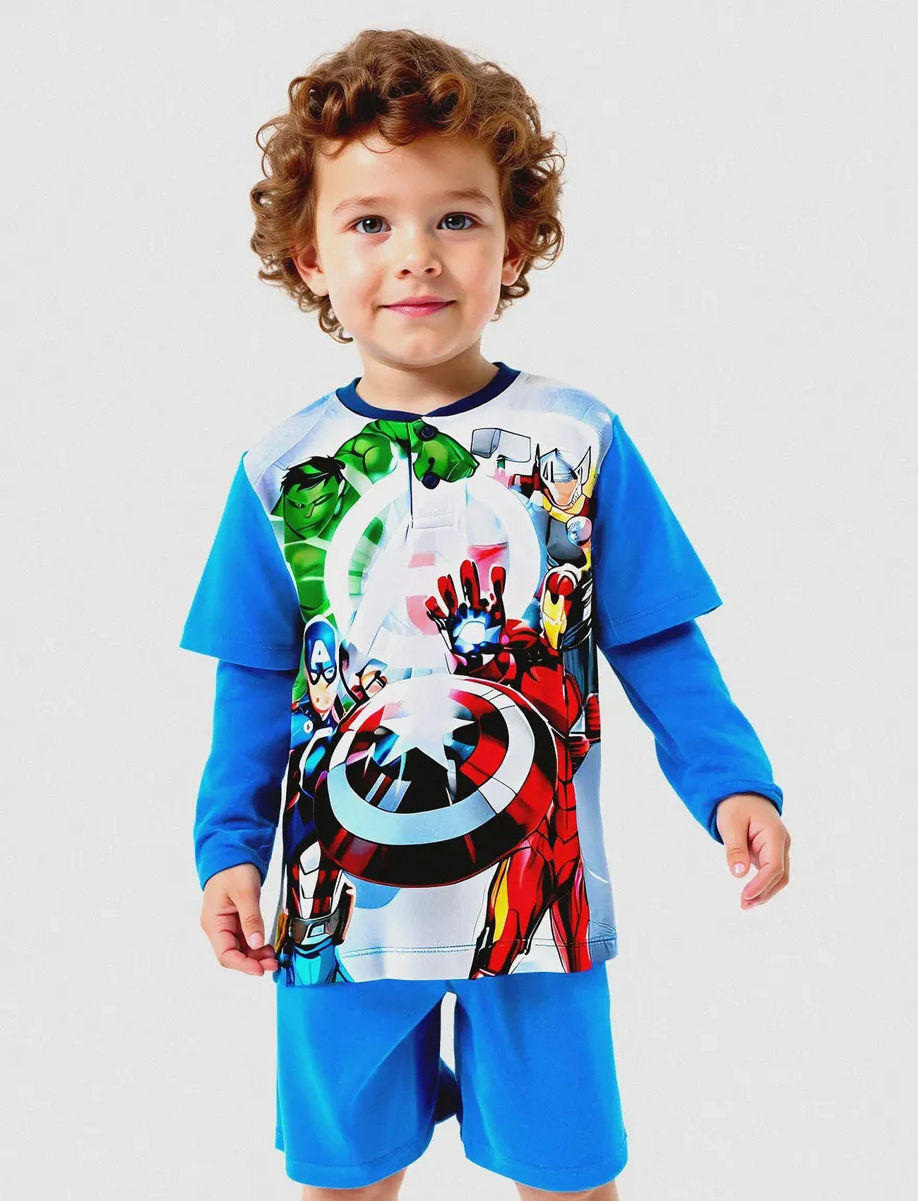 Marvel Pyjama, 98, Multi/patterned, Pyjamas > Pyjamas-Sæt, Børn