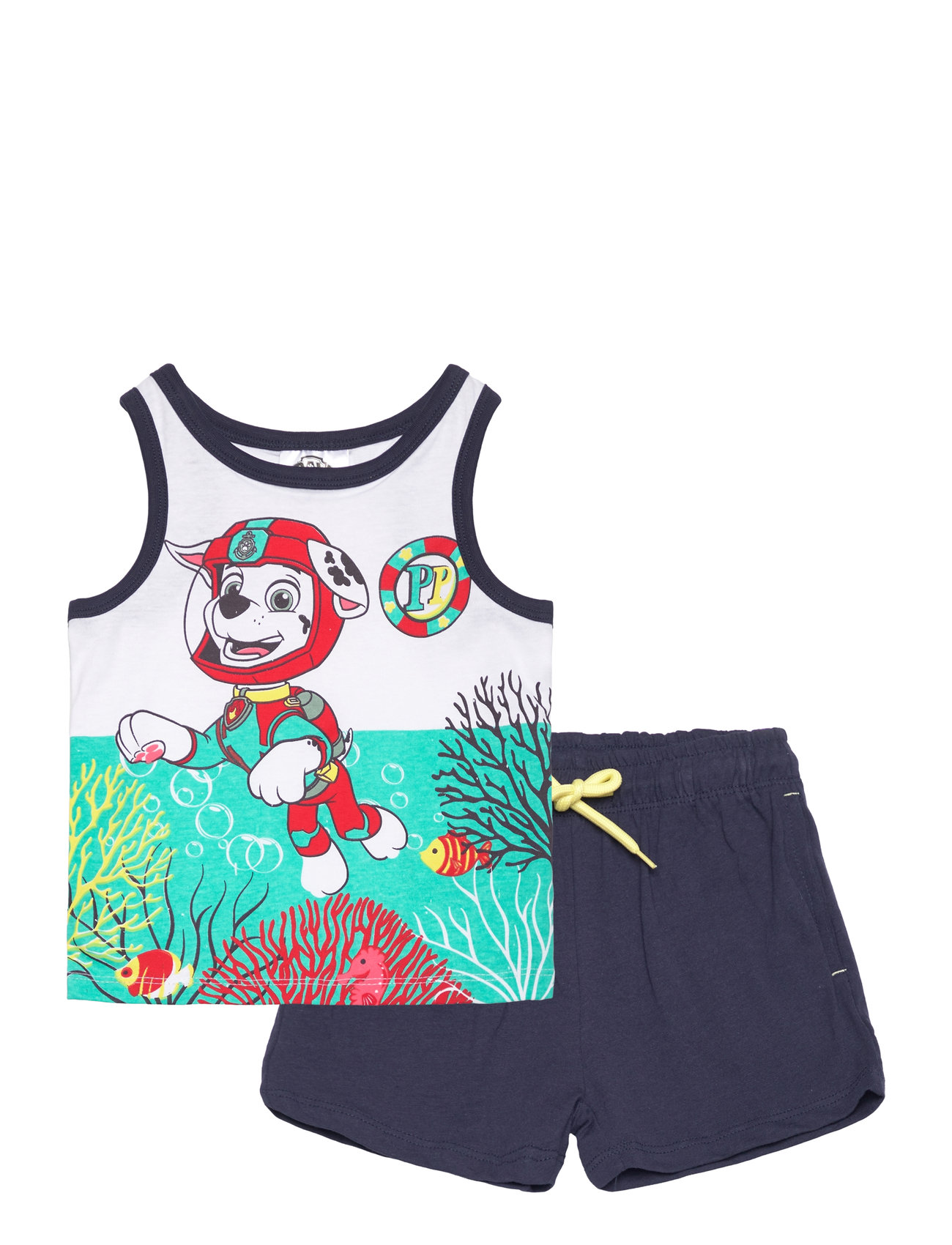 Paw Patrol T Shirt + Short Marinblå