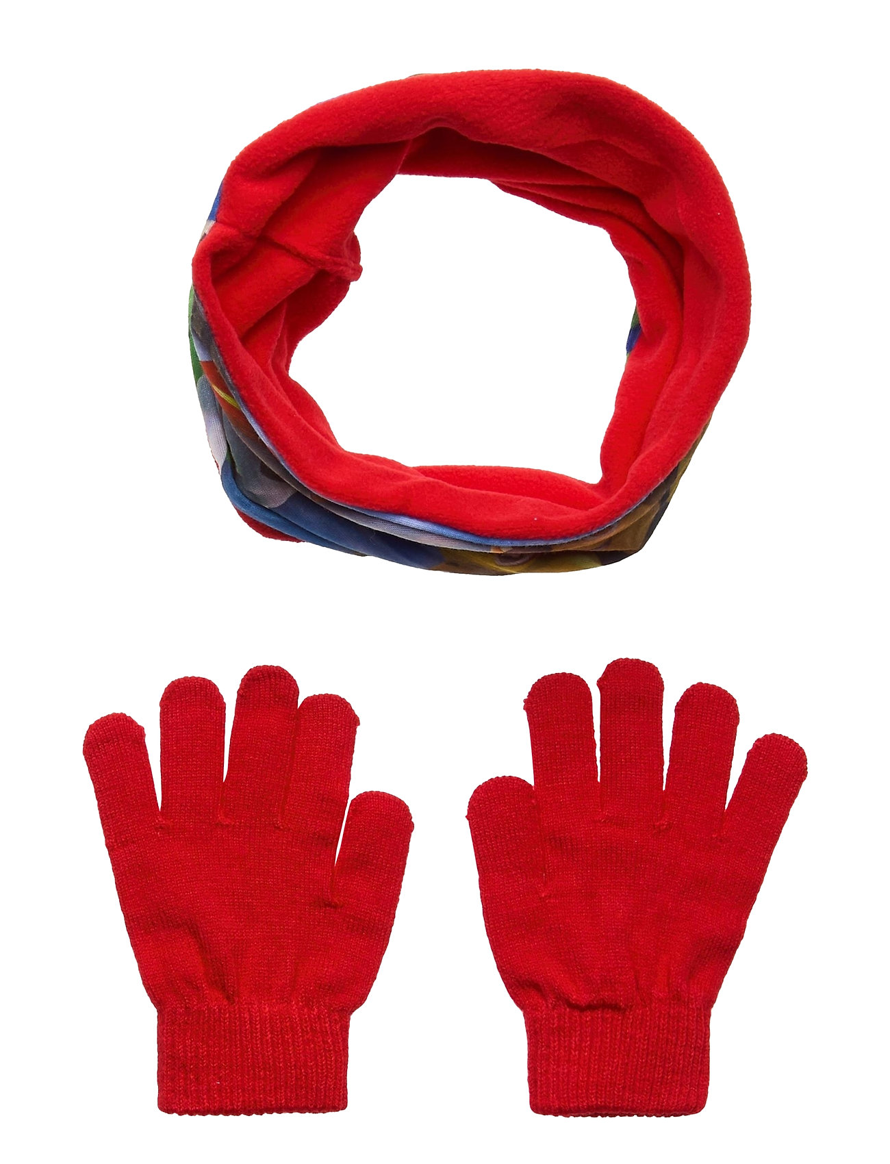 Set 2 Pcs Collar Gloves Tørklæde Rød Paw Patrol