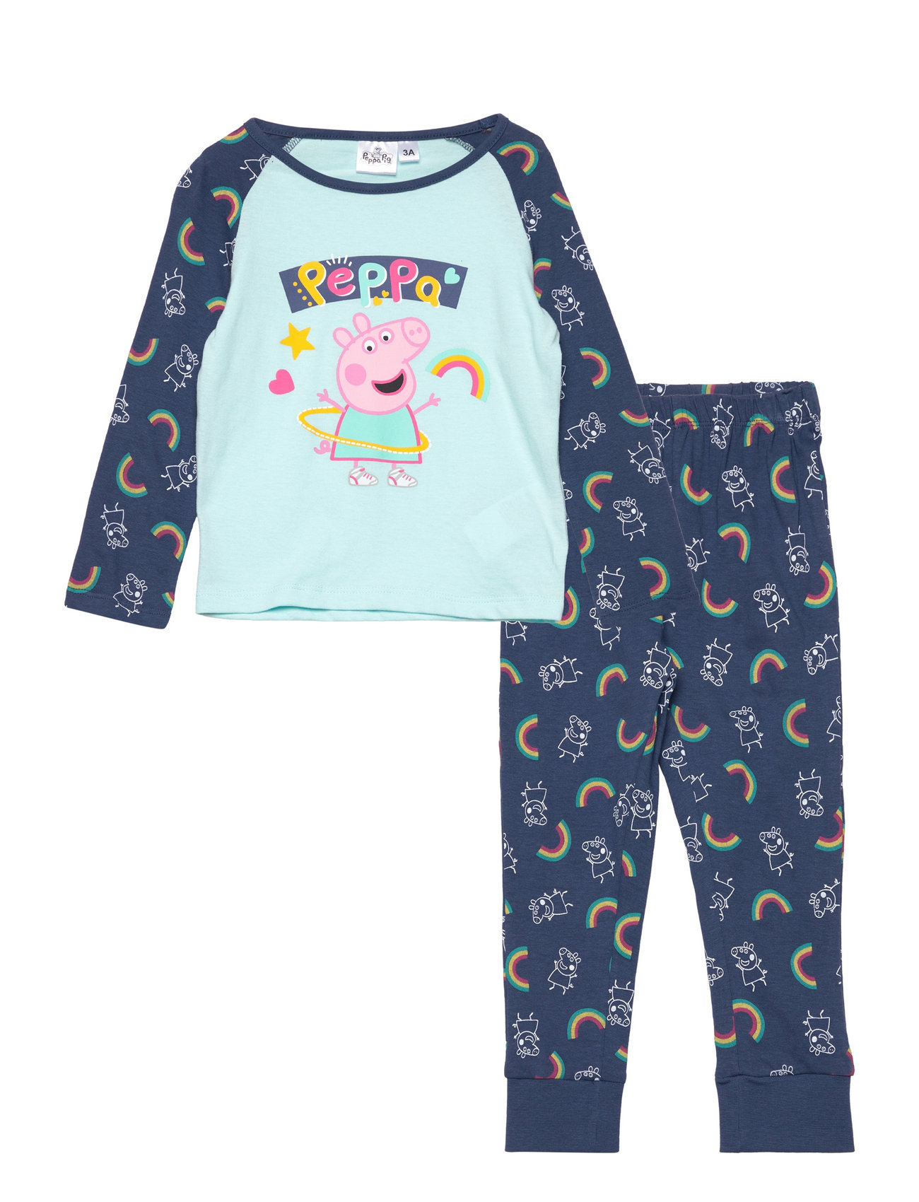 Personalised Peppa Pig Girls Pyjama Set - Long Sleeve Cotton PJs, Winter Gift