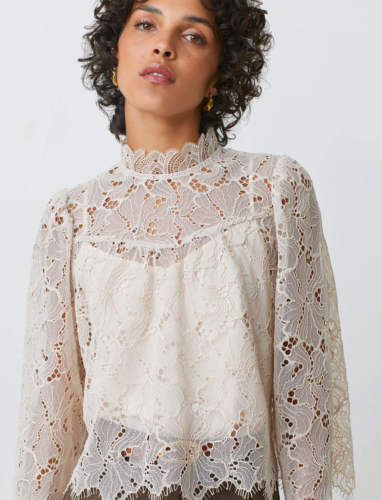 SUNCOO Paris Lucia, L, Cream, Bluser > Langærmede, Dame