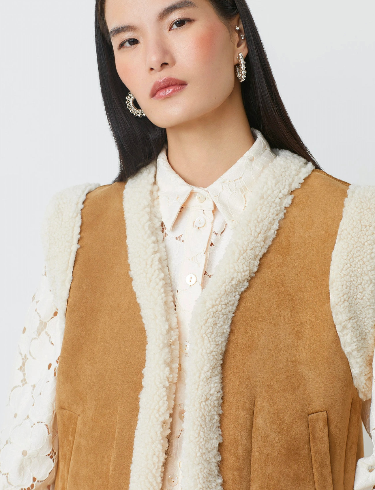SUNCOO Paris Dual, S, Beige, Veste > Vatterede Veste, Dame